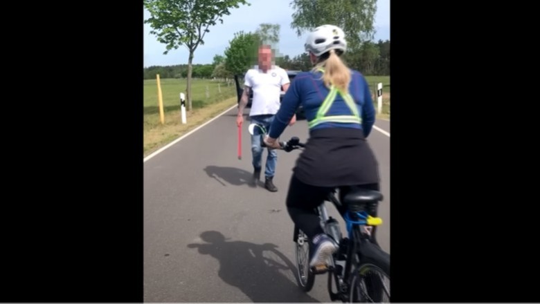 Kierowca BMW wyskoczył z pałką i groził rowerzystom
