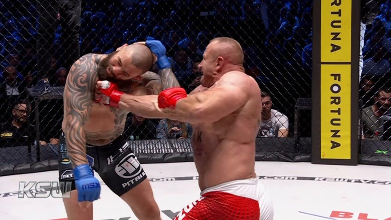 Pudzianowski podbródkowym nokautuje Materlę na KSW - nagranie