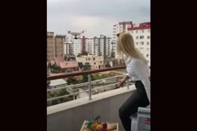 Blondyna kontra dron. Miała tylko odebrać przesyłkę