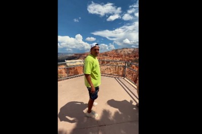 Postanowił przeskoczyć przez barierki w Wielkim Kanionie. Żona filmowała
