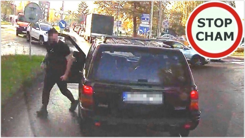 Wysiadł i groził kierowcy, bo ten zwrócił mu uwagę