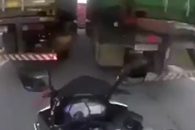 Gdy myślisz, że jesteś nieśmiertelny i wjeżdżasz między dwie ciężarówki