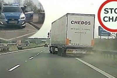 Prowadził TIRa na A4 mając ponad 2,5 promila. Obijał się o barierki