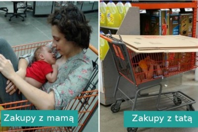 15 zabawnych zdjęć pokazujących różnice między tatą i mamą