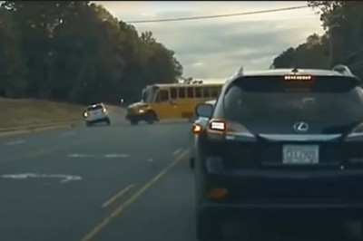 Kiedy tak bardzo Ci się spieszy, że powodujesz wypadek ze szkolnym autobusem