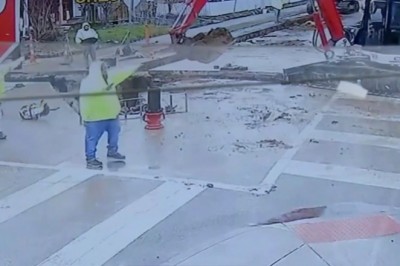 Pracownicy vs kierowca, którego nic nie było w stanie powstrzymać