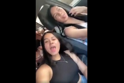 Chciała z koleżanką nagrać filmik z auta, ale zapomniała o kierownicy i hamulcach