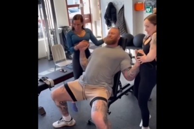 Góra z „Gry o Tron” i jego trening przy użyciu dwóch dziewczyn