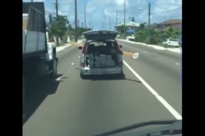 Mistrz transportu deski miał pechowy dzień