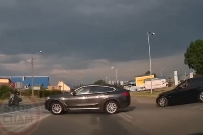 Kierowca BMW, którego mocno poniosło po tym jak wymusił pierwszeństwo