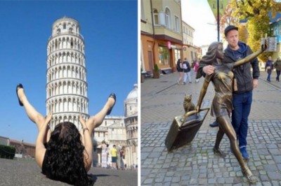 18 osób. które zrobiły sobie niezapomniane zdjęcia z posągami i pomnikami