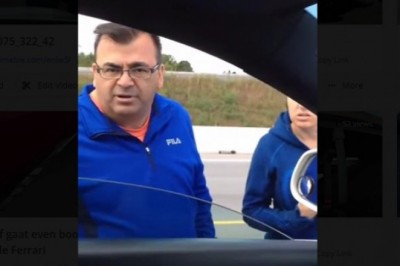 Uliczny kozak szybko zmiękł kiedy gość wysiadł z auta