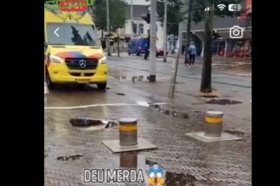 Chciał się wcisnąć za karetką ale szybko tego pożałował