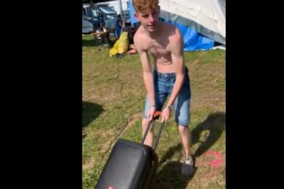 Młody rozwalił system ze swoim głośnikiem na polu namiotowym