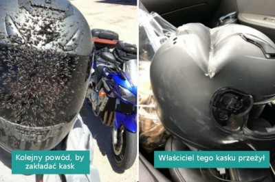 14 fotografii pokazujących, dlaczego ZAWSZE należy zakładać kask lub hełm