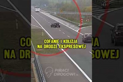 Przegapiła zjazd na ekspresówce i zaczęła cofać. Doprowadziła do kolizji