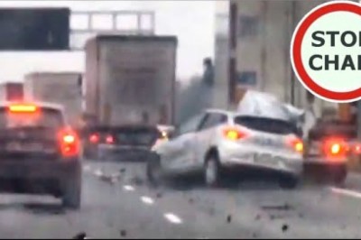 Na podwójnym gazie wjechał w ciężarówkę na A1