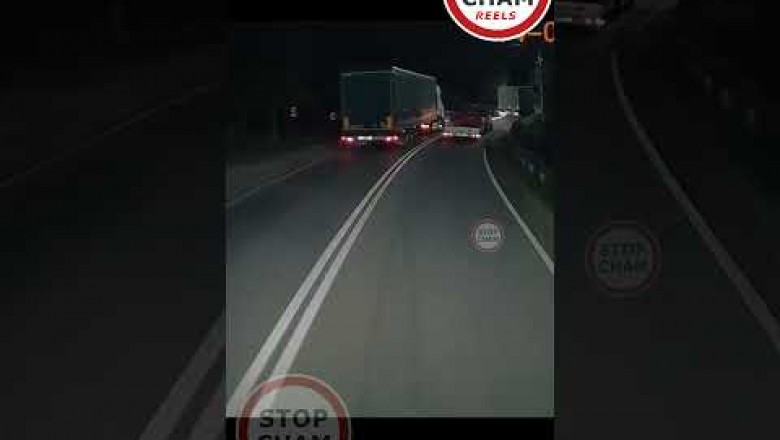 Ryzykował życie wielu osób! Nagranie pirata drogowego w TIRe na DK46