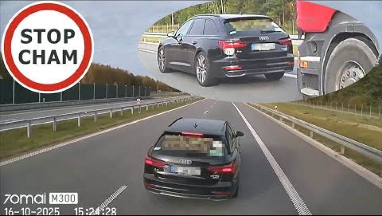 Czy za to powinno się zabierać prawko? Kierowca Audi kontra rozpędzony TIR