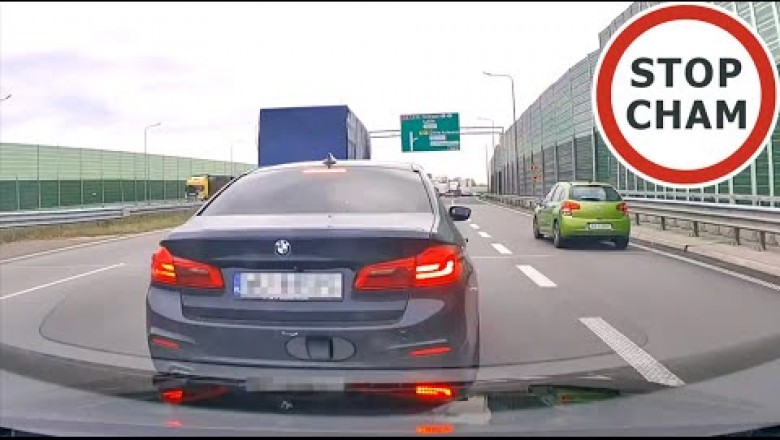 Czy za to powinien stracić prawko? Kierowca BMW o mało nie doprowadza do katastrofy na S2 w pobliżu Warszawy