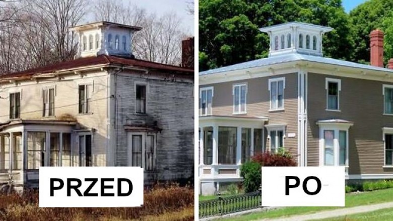 Zdjęcia „przed i po” pokazujące, jak domy odzyskują swój historyczny urok