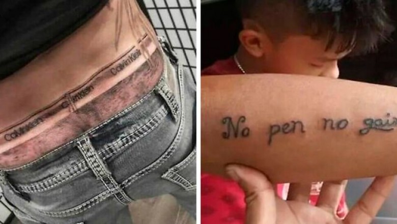Te tatuaże są tak tragiczne, że nie da się zrozumieć, czym kierowali się posiadacze