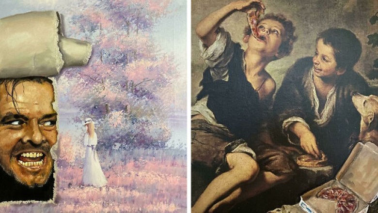 Malując klasyczne obrazy dodali coś niezwykłego, tworząc unikatowe dzieła sztuki