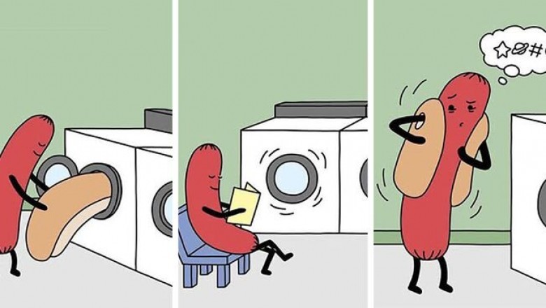 Stworzył zabawne komiksy o Hot Dogach, pokazując ich ukryte życie