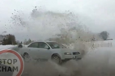 Wyprzedzić muszę bo się uduszę. Kierowca Audi nie opanował swojego rydwanu