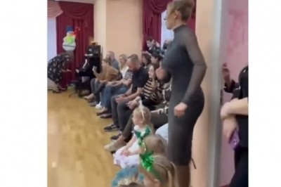 Ojciec miał nagrać dzieciaki. Nie mógł się oderwać od tańczącej przedszkolanki