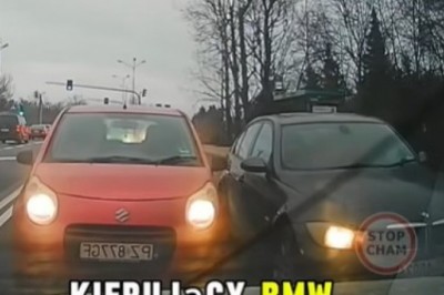Tego kierowcę BMW mocno poniosło. Czy za to nie powinien mieć odebranych uprawnień?
