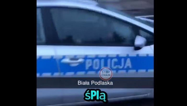 Policjanci przyłapani na spaniu w radiowozie? Opublikował nagranie z Bielska-Białej