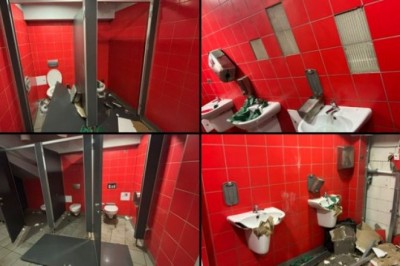 Kibice Lecha totalnie zdemolowali toalety na stadionie Widzewa. Setki tysięcy złotych strat