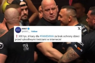 KRRiT uderza w Fame MMA. 300 tysięcy złotych kar za brak ochrony dzieci przed wulgarnymi treściami