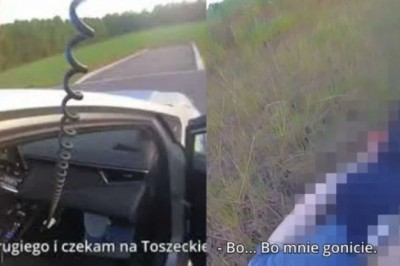 „Dlaczego uciekasz? Bo mnie gonicie" - Krótka piłka do policjanta podczas finału pościgu
